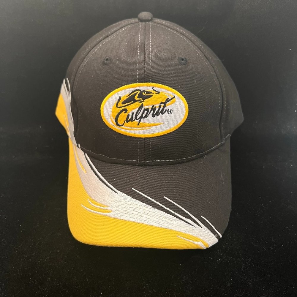 Culprit Fishing Lures Hat Mens Black  Embroidered Adjustable Trucker Cap